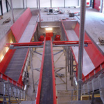 spirofloor bunkers after assembly on site